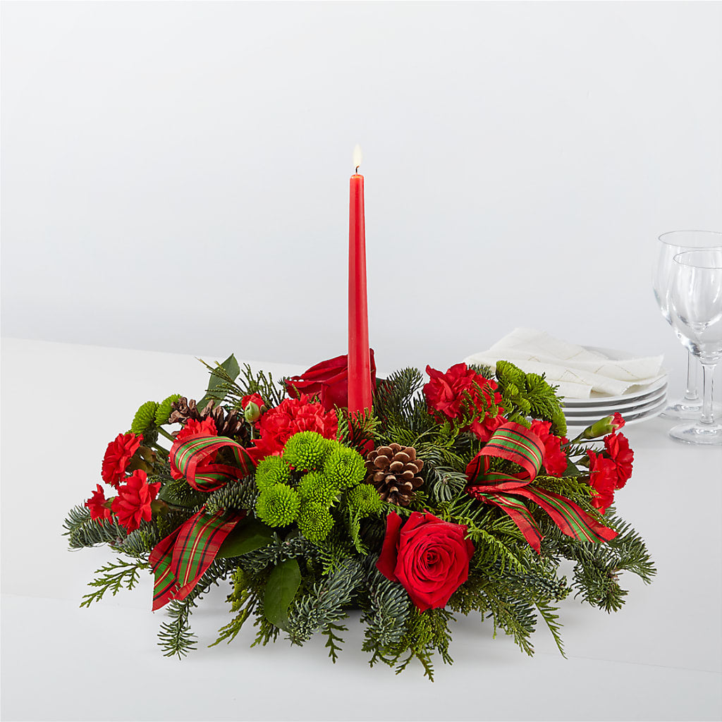 By the Candlelight Centerpiece – Blue Poppy Flower Co, Mount Gilead OH