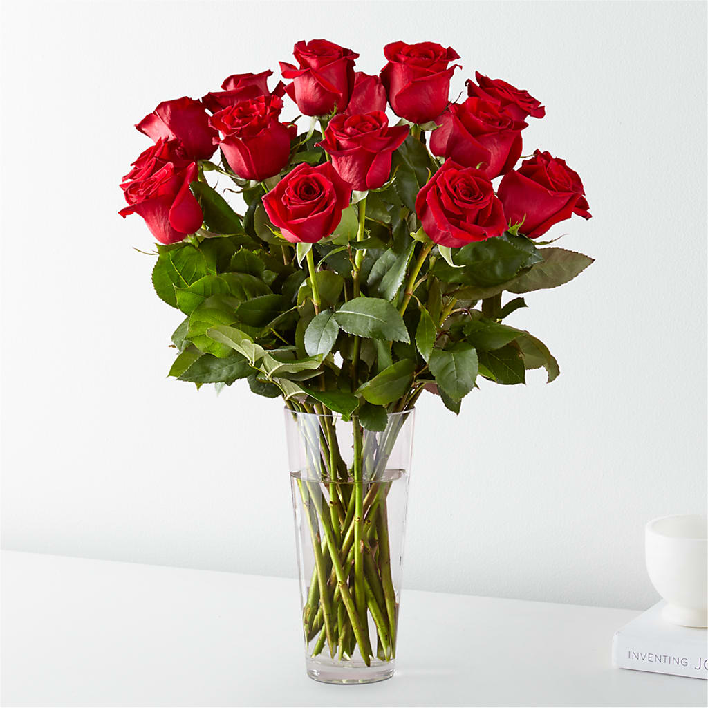 Long Stem Red Rose Bouquet – Blue Poppy Flower Co, Mount Gilead OH