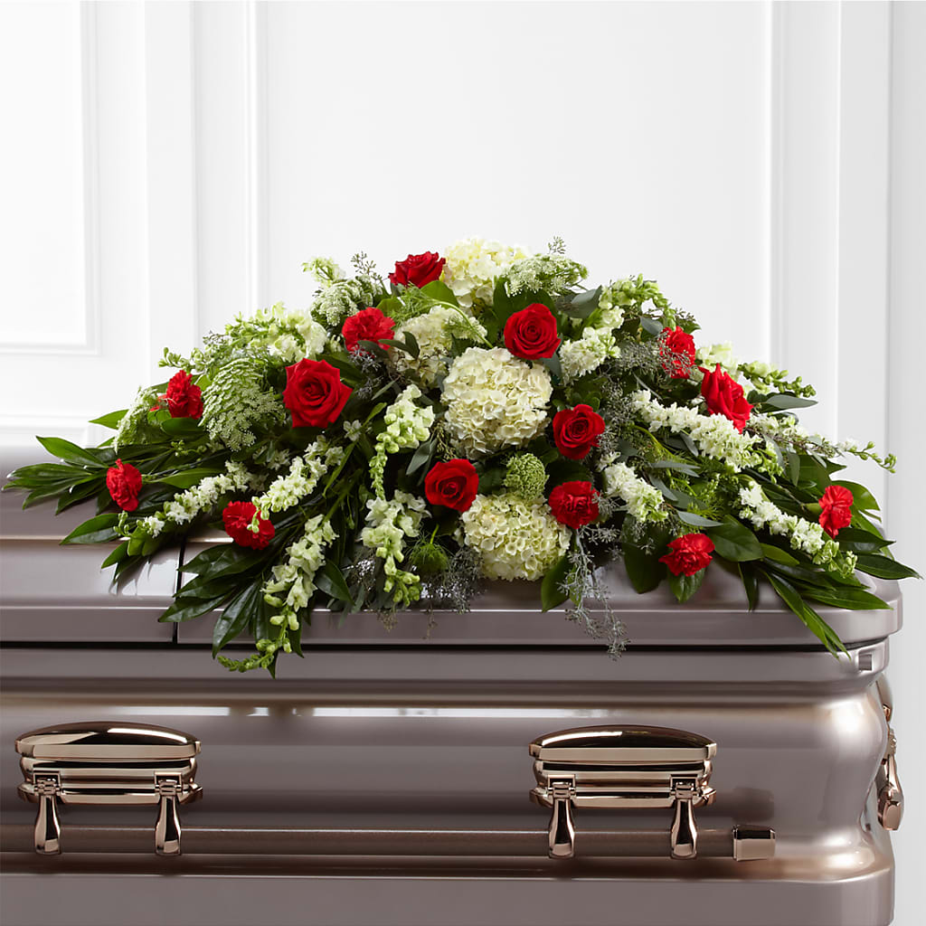 Sincerity Casket Spray – Blue Poppy Flower Co, Mount Gilead OH