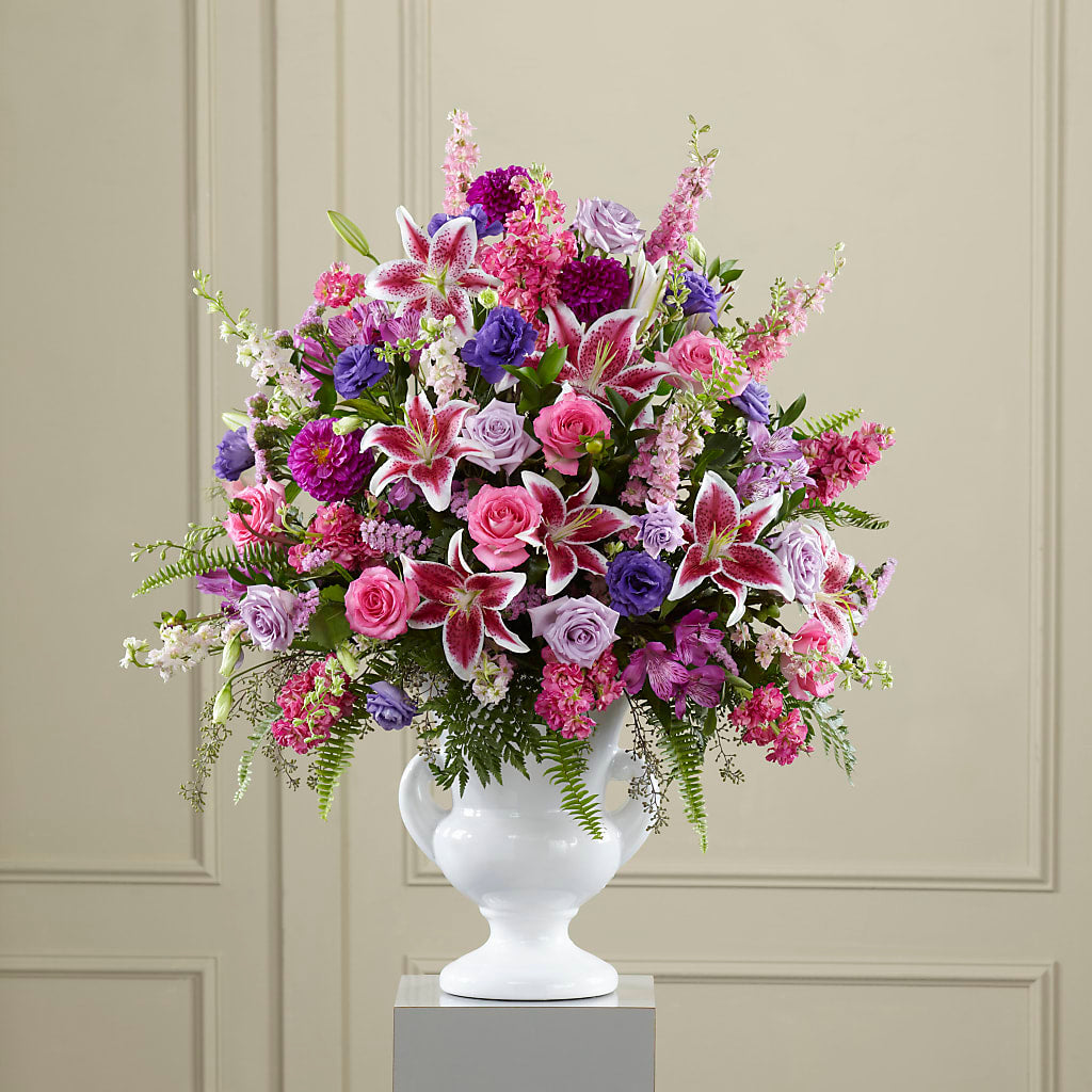 Peaceful Tribute Arrangement – Blue Poppy Flower Co, Mount Gilead OH