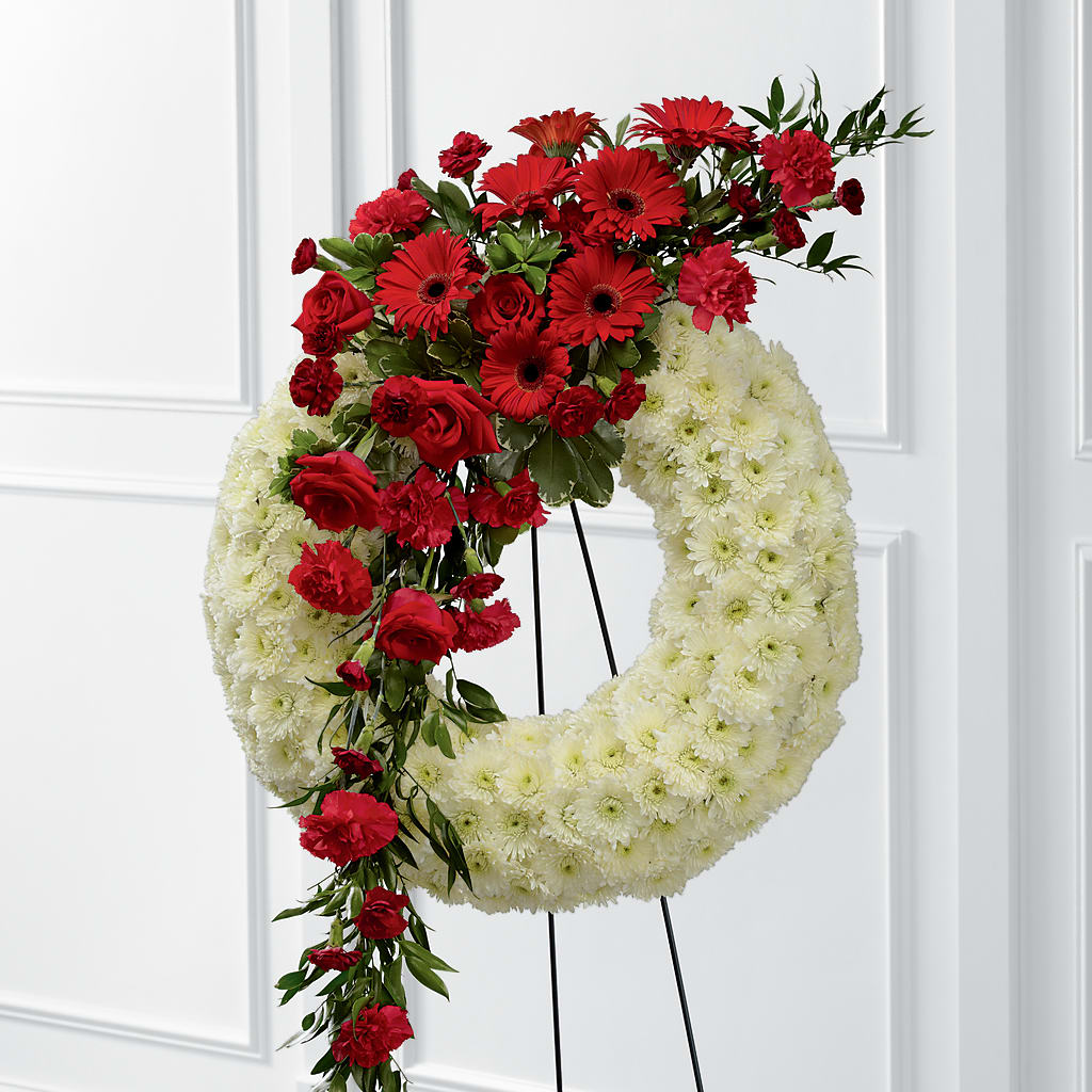 Graceful Tribute Wreath – Blue Poppy Flower Co, Mount Gilead OH