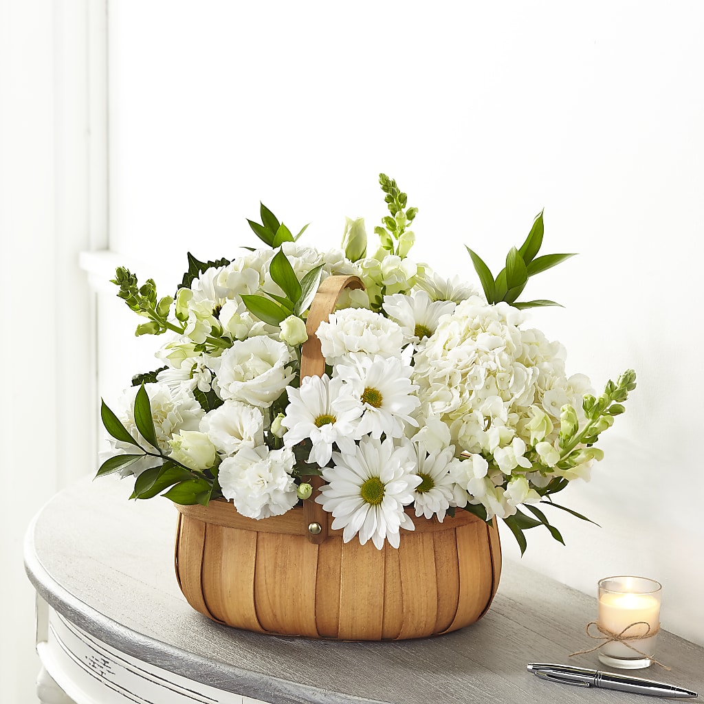 Pure Ivory Basket – Blue Poppy Flower Co, Mount Gilead OH