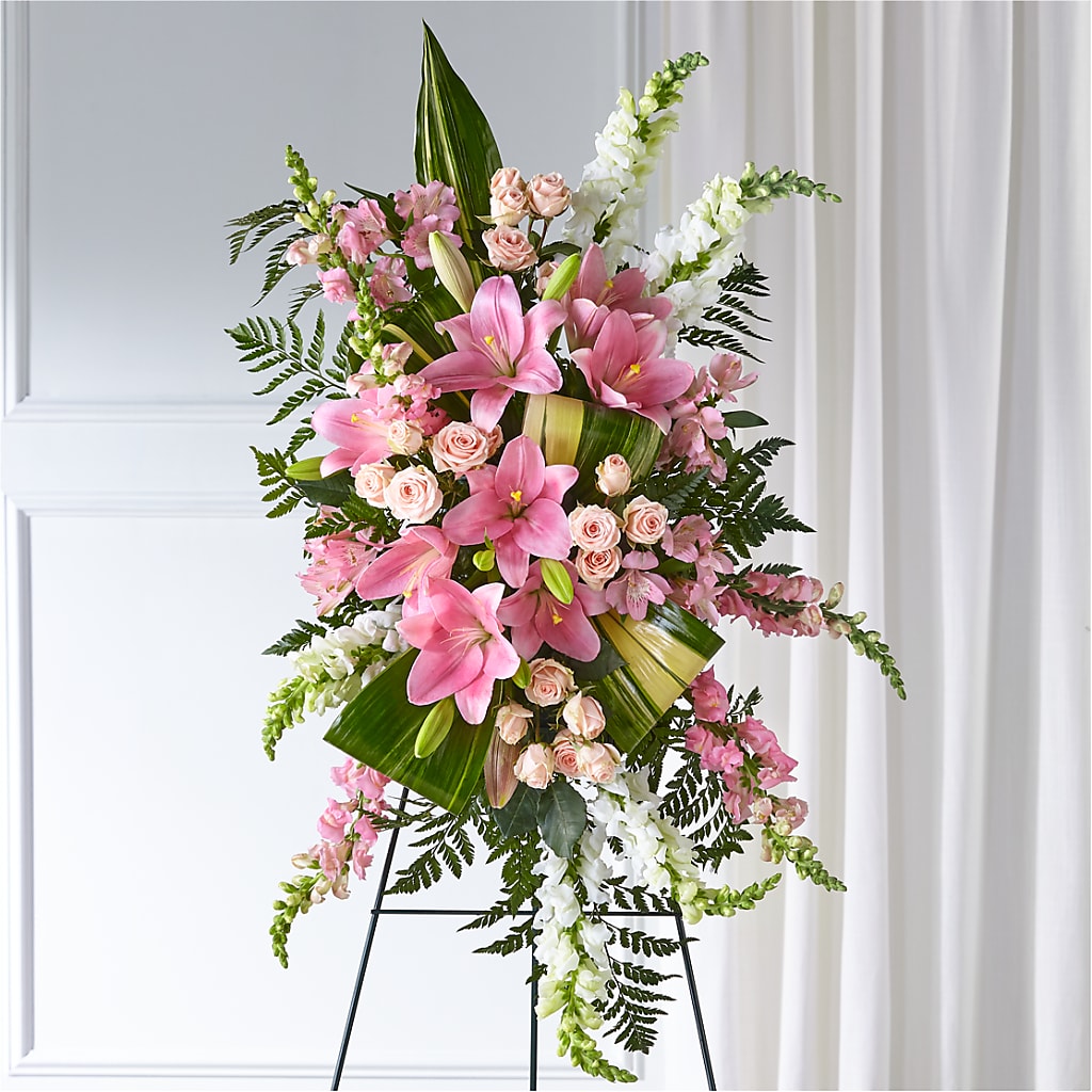 Elegant Embrace Standing Spray – Blue Poppy Flower Co, Mount Gilead OH