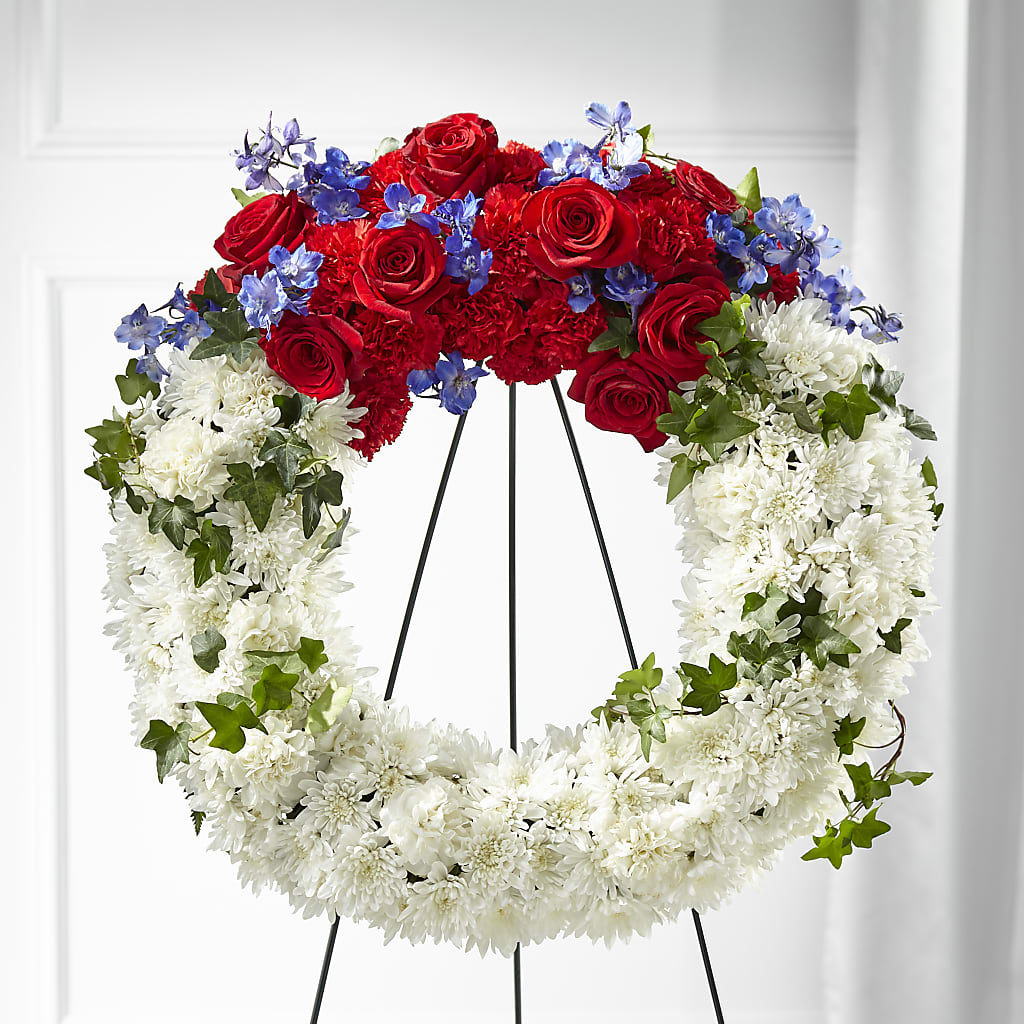 Patriotic Passion Wreath – Blue Poppy Flower Co, Mount Gilead OH