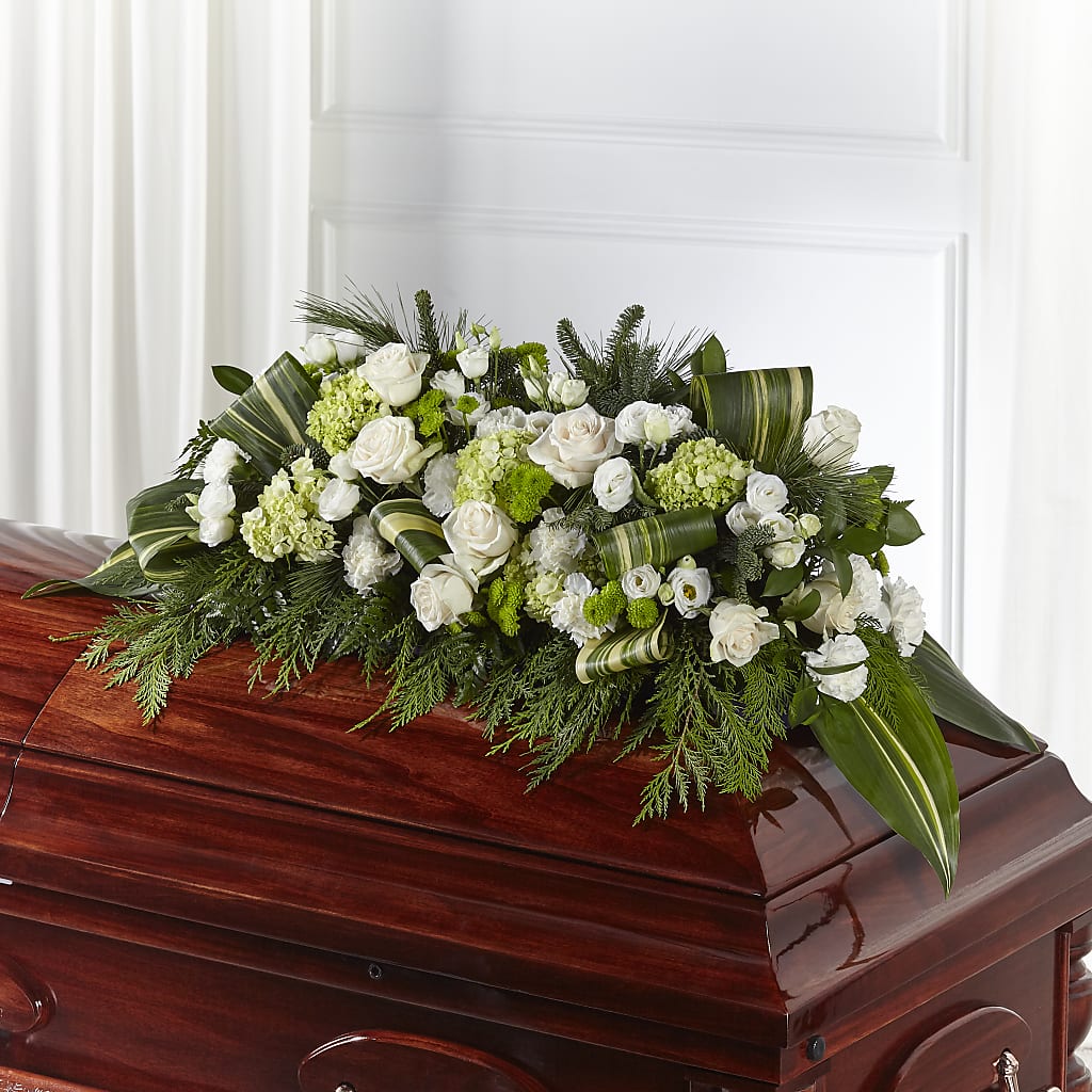 Hopeful Gesture Casket Spray – Blue Poppy Flower Co, Mount Gilead OH
