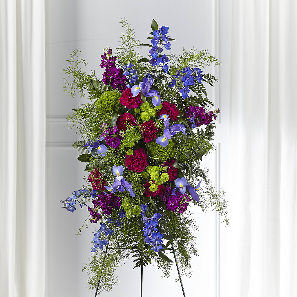 Heavenly Skies Standing Spray – Blue Poppy Flower Co, Mount Gilead OH