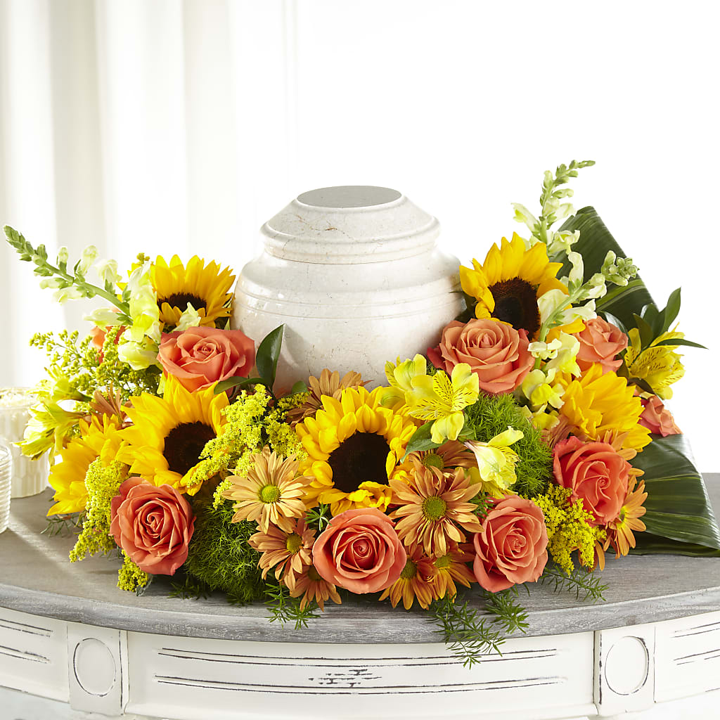 Faithful Sunflower Cremation Adornment – Blue Poppy Flower Co, Mount Gilead OH