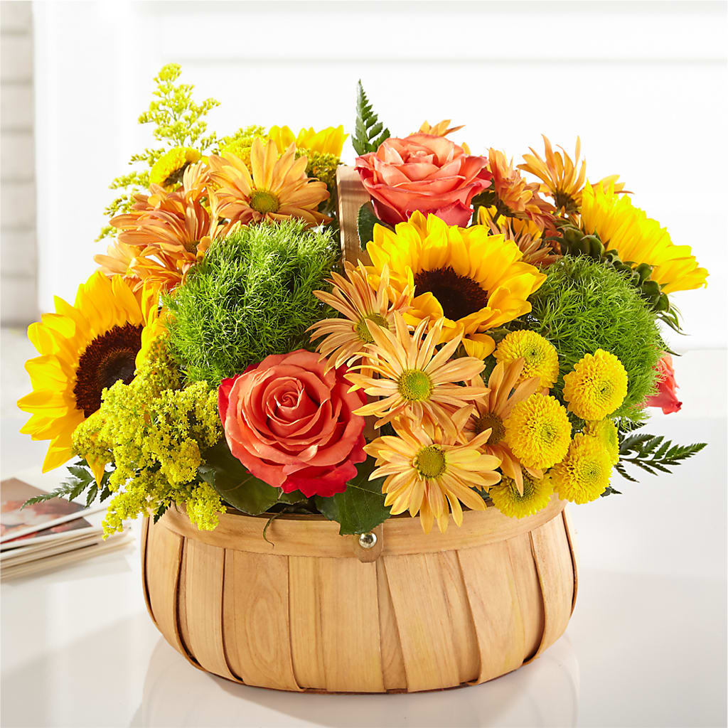 Harvest Sunflower Basket – Blue Poppy Flower Co, Mount Gilead OH