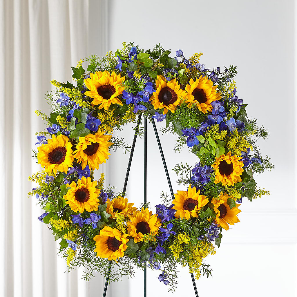 Bright Rays Wreath – Blue Poppy Flower Co, Mount Gilead OH