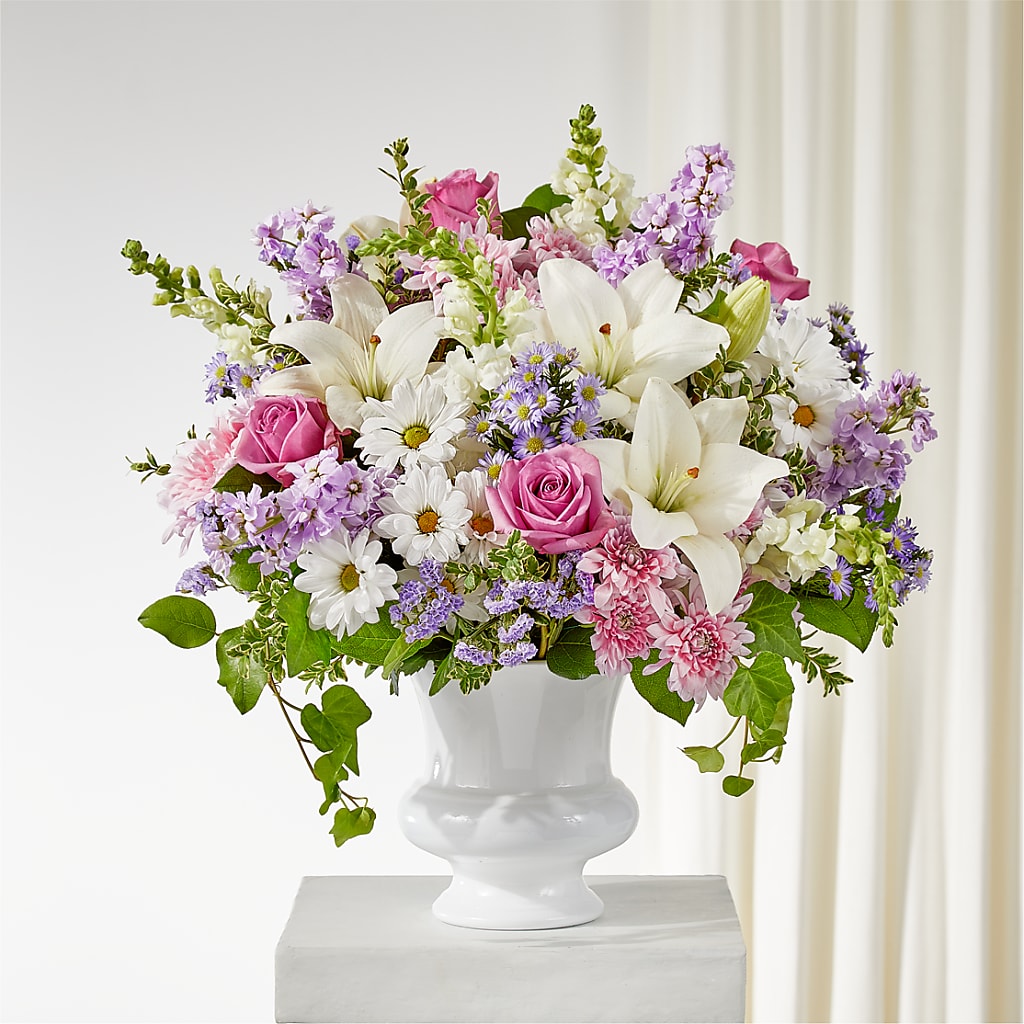 Remarkable Life Urn Arrangement – Blue Poppy Flower Co, Mount Gilead OH