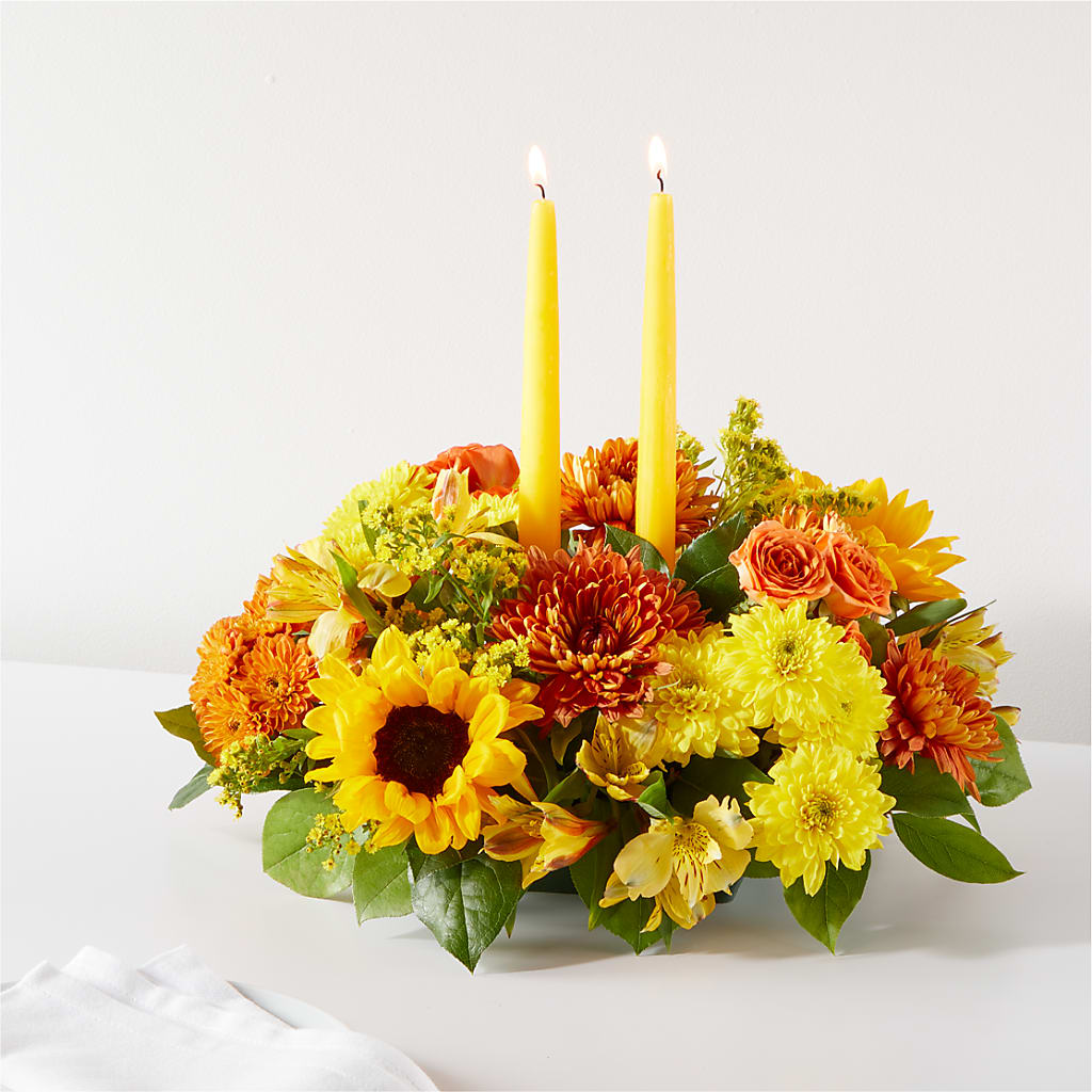 Autumn Harmony Centerpiece – Blue Poppy Flower Co, Mount Gilead OH