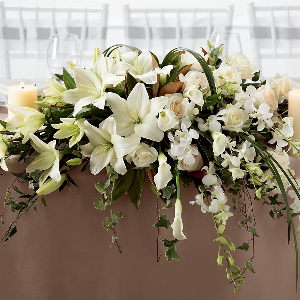 White Linen Arrangement – Blue Poppy Flower Co, Mount Gilead OH