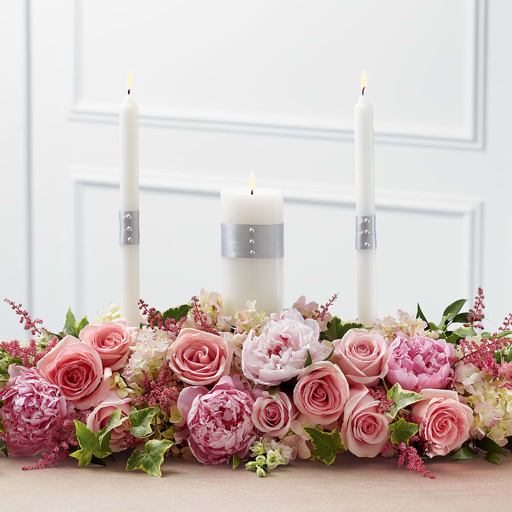 Worldwide Romance Unity Candle Arrangement – Blue Poppy Flower Co, Mount Gilead OH