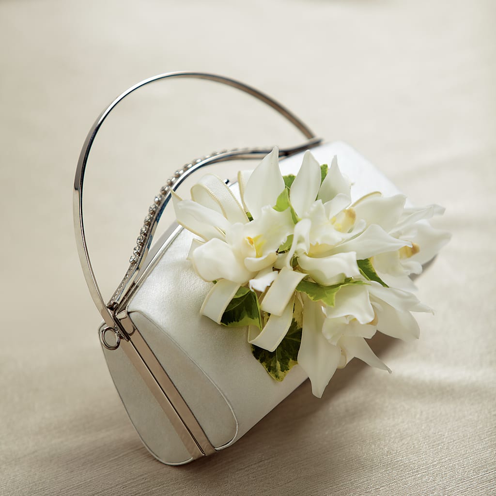White Purse Decor – Blue Poppy Flower Co, Mount Gilead OH
