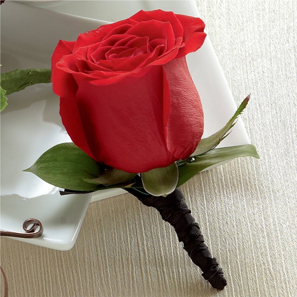 Red Rose Boutonniere – Blue Poppy Flower Co, Mount Gilead OH