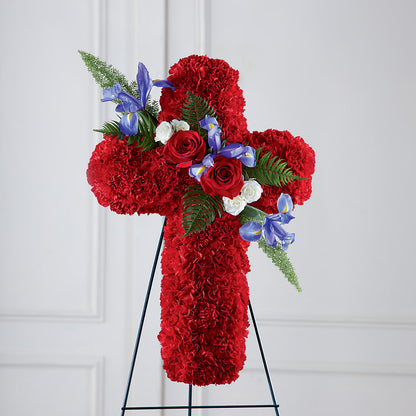 Faithful Hero Floral Cross –  Blue Poppy Flower Co, Mount Gilead OH