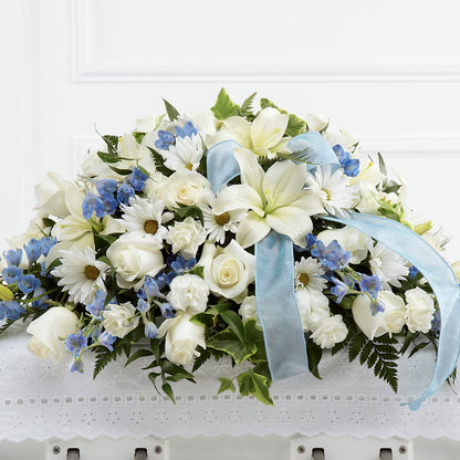 Tender Treasure Casket Spray –  Blue Poppy Flower Co, Mount Gilead OH