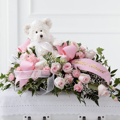 Touch of Sympathy Casket Spray –  Blue Poppy Flower Co, Mount Gilead OH