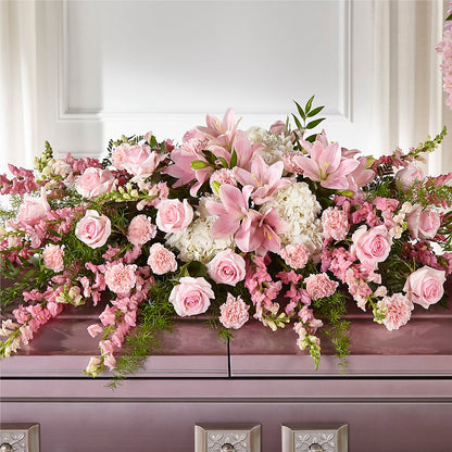 Life & Remembrance Casket Spray –  Blue Poppy Flower Co, Mount Gilead OH