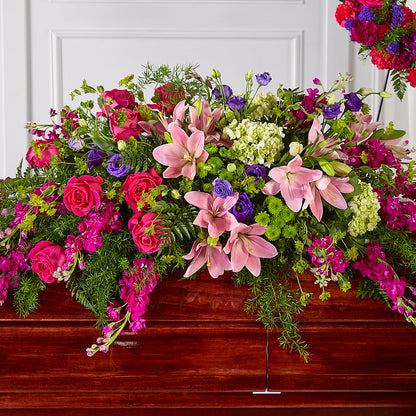 Radiant Tribute Casket Spray –  Blue Poppy Flower Co, Mount Gilead OH