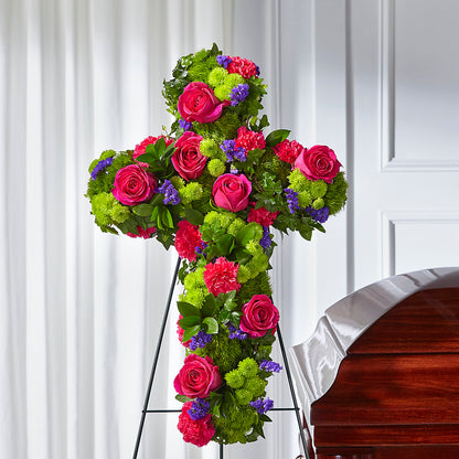 Tribute Rose Floral Cross –  Blue Poppy Flower Co, Mount Gilead OH