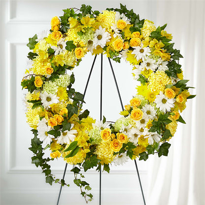 Golden Remembrance Wreath –  Blue Poppy Flower Co, Mount Gilead OH