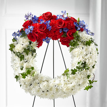 Patriotic Passion Wreath –  Blue Poppy Flower Co, Mount Gilead OH