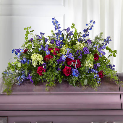 Always Treasured Casket Spray –  Blue Poppy Flower Co, Mount Gilead OH