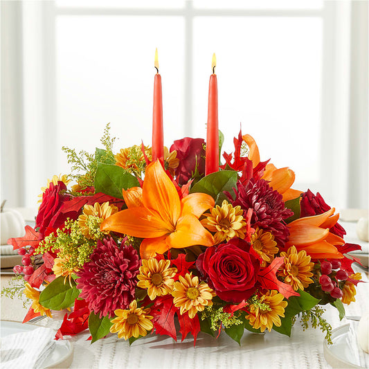 Autumn's Embrace Centerpiece –  Blue Poppy Flower Co, Mount Gilead OH