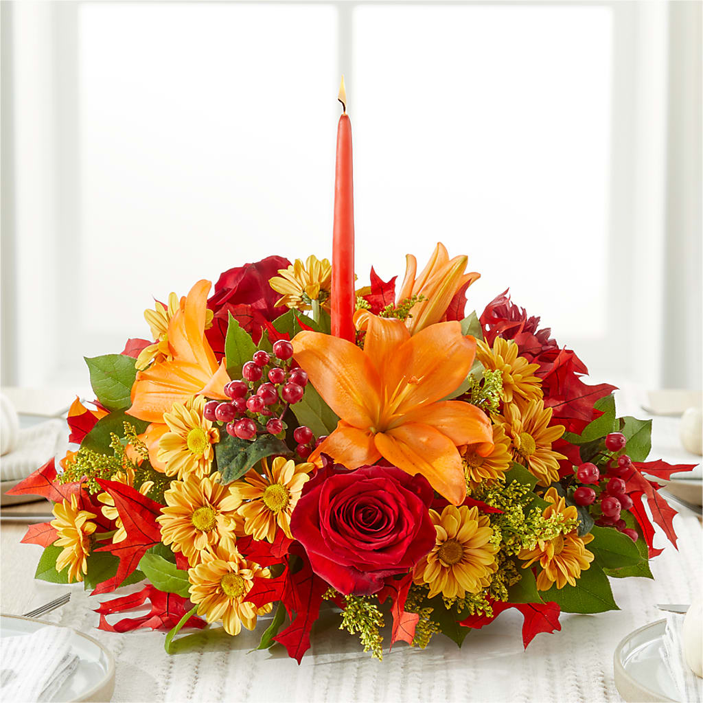 Autumn's Embrace Centerpiece –  Blue Poppy Flower Co, Mount Gilead OH