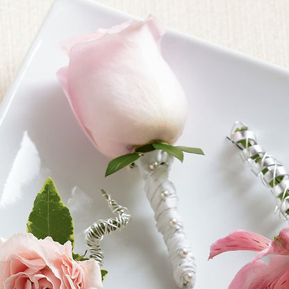 Pink Rose Boutonniere –  Blue Poppy Flower Co, Mount Gilead OH